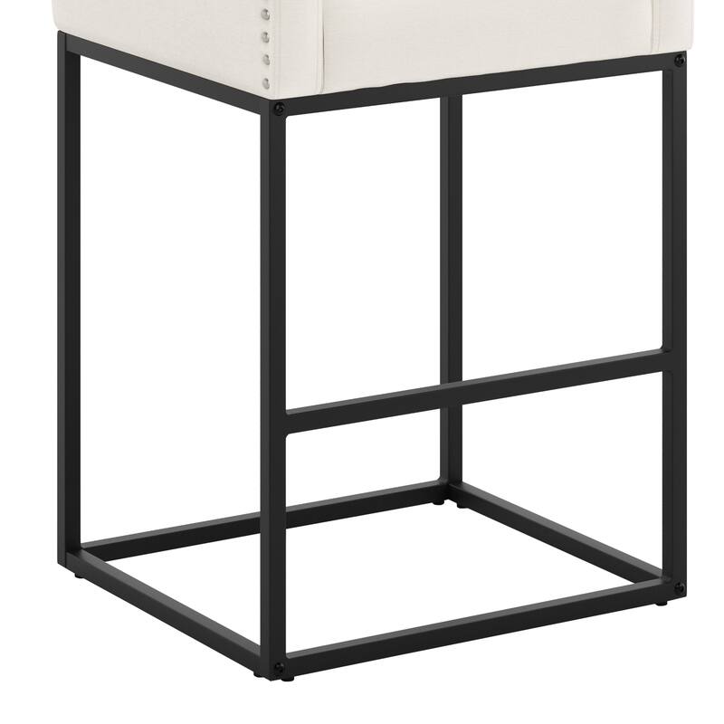 Modern Counter Height Bar Stools Fabric Upholstered Counter Stool
