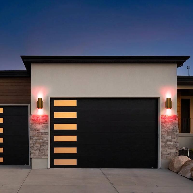 2 - Light Modern Industrial LED Outdoor Wall Sconce