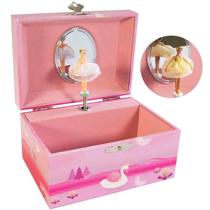Mele and Co Swan Lake Musical Ballerina Jewelry Box - N/A