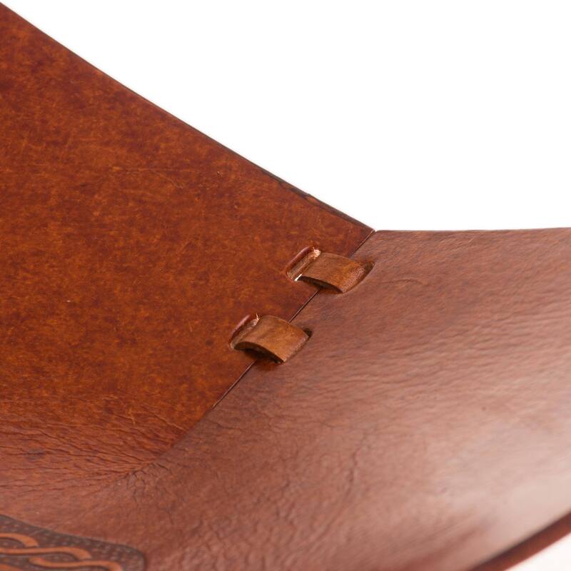Handmade Square Lasso Leather Catchall (Peru) - 2.6" H x 11" W x 11" D