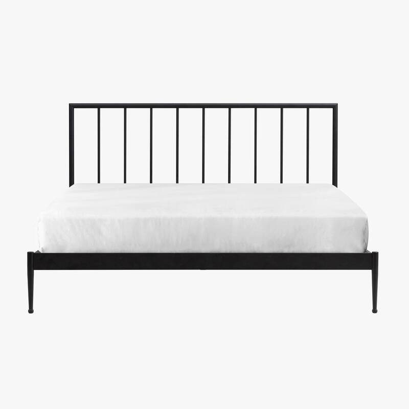 Intercon Modern Metal Panel Bed, Black