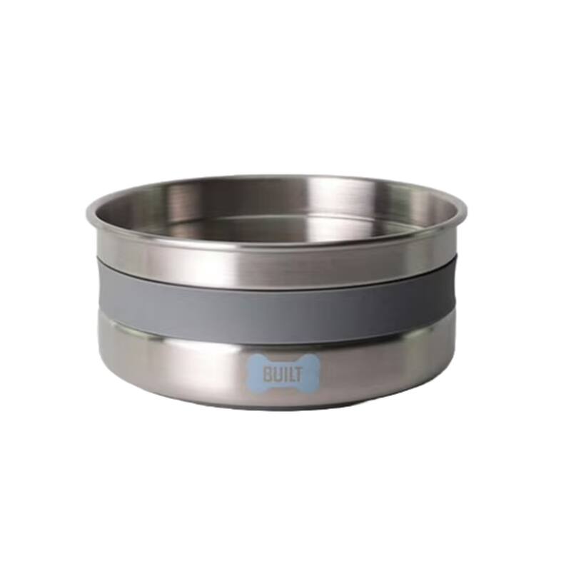 Built Stainless Steel Dog Bowl - 64 Oz - 64 Oz - Gray