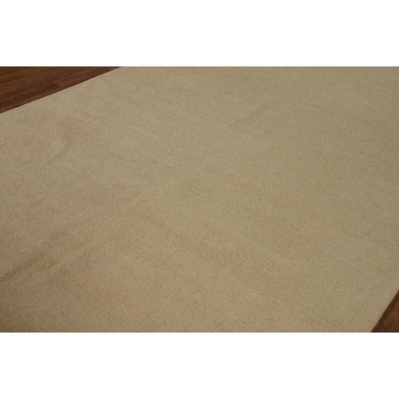 Solid Modern Gabbeh Oriental Area Rug Handmade Wool Carpet - 6'8" x 9'5"