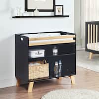 black crib and dresser set Tulip Urban Collection Convertible Crib and 3 Drawer Dresser XL 2-Piec