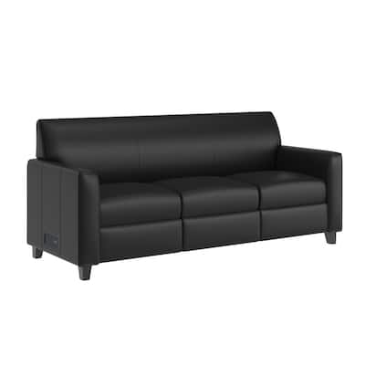 Upholstered Sofa with Dual Charging Stations - 30"D x 70.25"W x 33.5"H