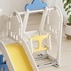 preview thumbnail 16 of 16, 11 in 1 Toddler Slide for Age 1-4 with Basketball Hoop, aisle, swing - 116.54" x 64.96" x 44.09"