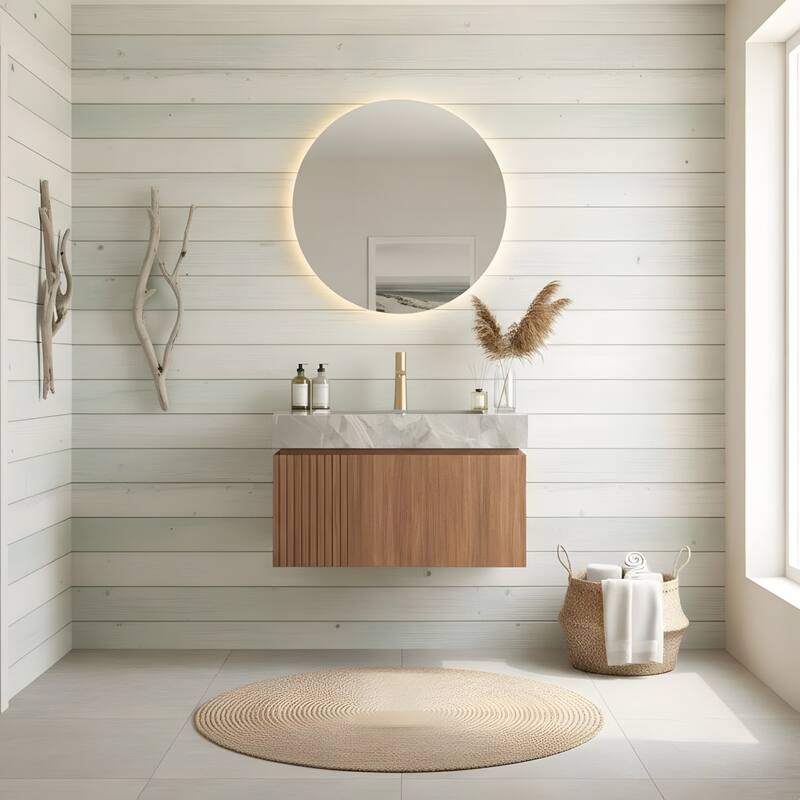 Floating Bathroom Vanity with 1 Pre-drilled Faucet Holes