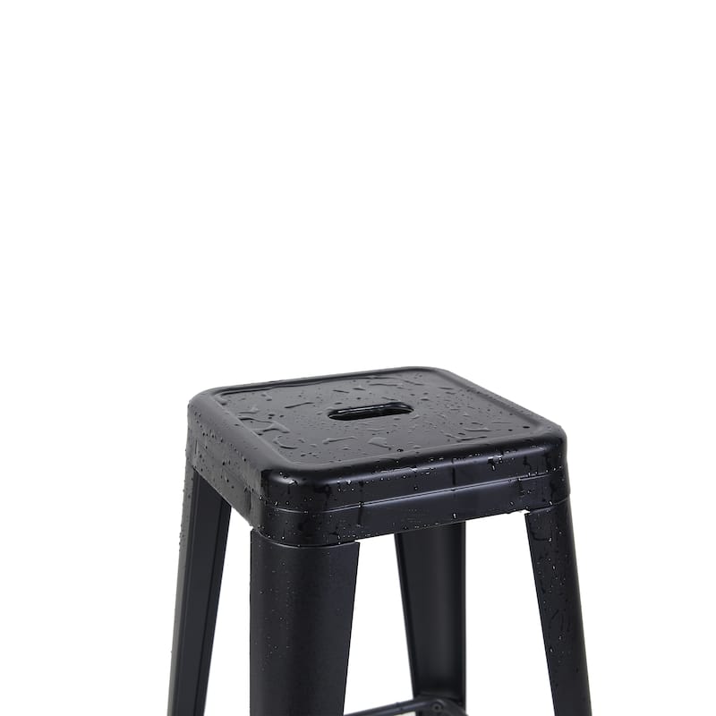 AC Pacific 30 Inch Industrial Stackable Metal BarStools Set of 2