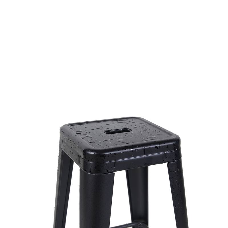 AC Pacific 30 Inch Industrial Stackable Metal BarStools Set of 4