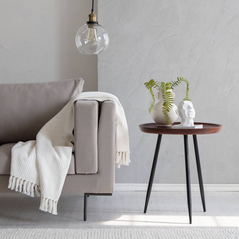 MH London Chervey Natural Mango Wood Living Room Side Table