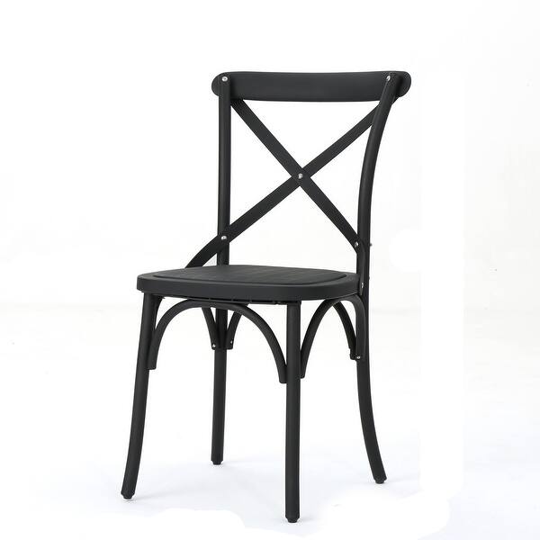 Danish Outdoor Farmhouse Dining Chairs (Set of 4) by Christopher Knight