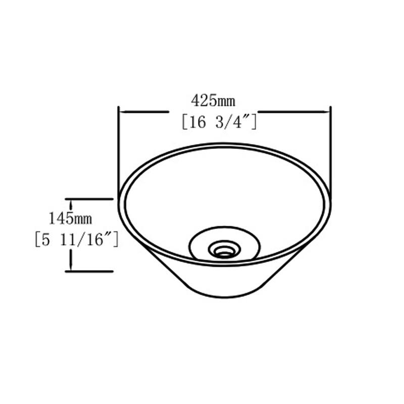 Topcraft Ceramic Countertop Art Basin Bathroom Sinks - 16"