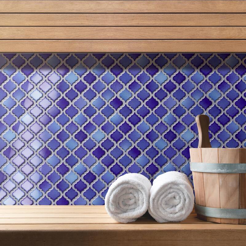 Merola Tile Hudson Tangier Niagara 12-3/8" x 12-3/8" Porcelain Mosaic Floor and Wall Tile