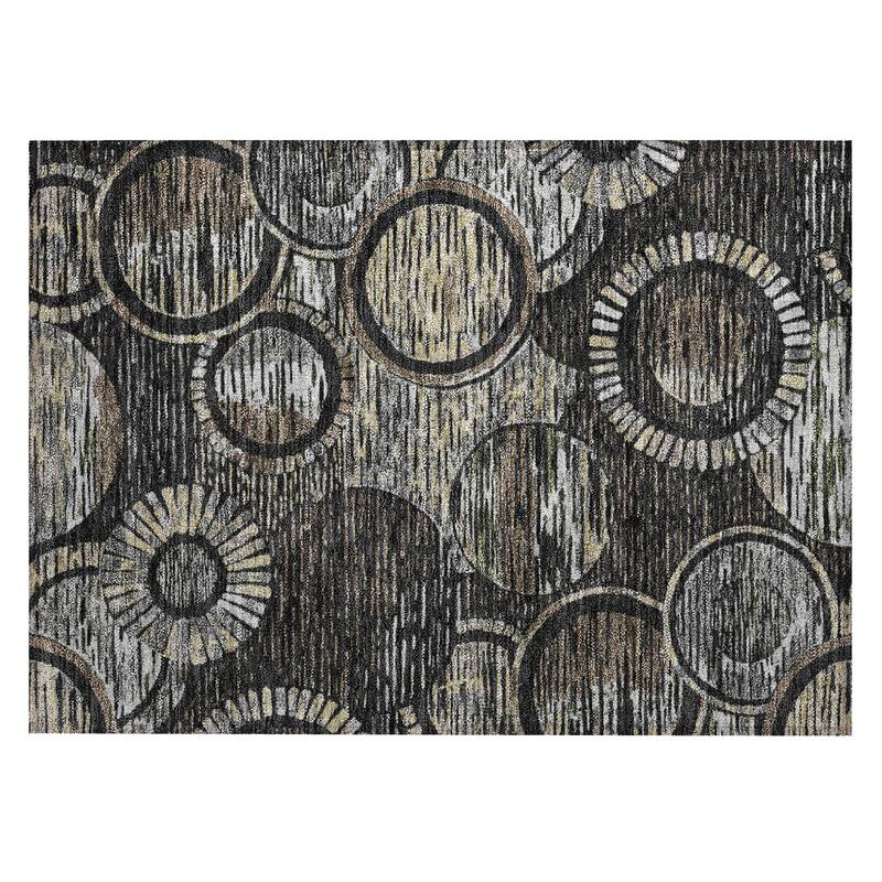 Machine Washable Indoor/ Outdoor Modern Grover Chantille Rug