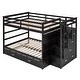 preview thumbnail 26 of 43, Modern Full over Full Multifunctional Bunk Bed With Trundle And Staircase,Storage Drawers,Solid Construction