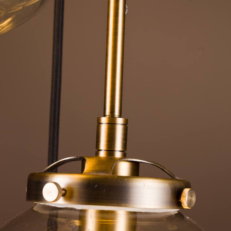 CraftHome 5-Lights Modern Staircase Globe Bubble Glass Linear Chandelier