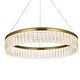 preview thumbnail 1 of 9, Elegant Lighting 2060D24 Rune 24" Wide LED Ring Chandelier - 2087 Satin Gold