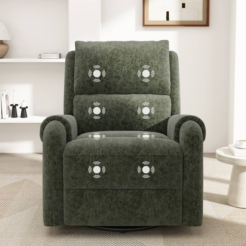 Manual Recliner Massage Recliner Chair Nursery Recliner Chair Swivel Rocker Recliner Sofa with a Side Storage Pocket