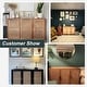 preview thumbnail 2 of 55, Filippo Traditional Rattan 3-Door Sideboard Cabinet by HULALA HOME