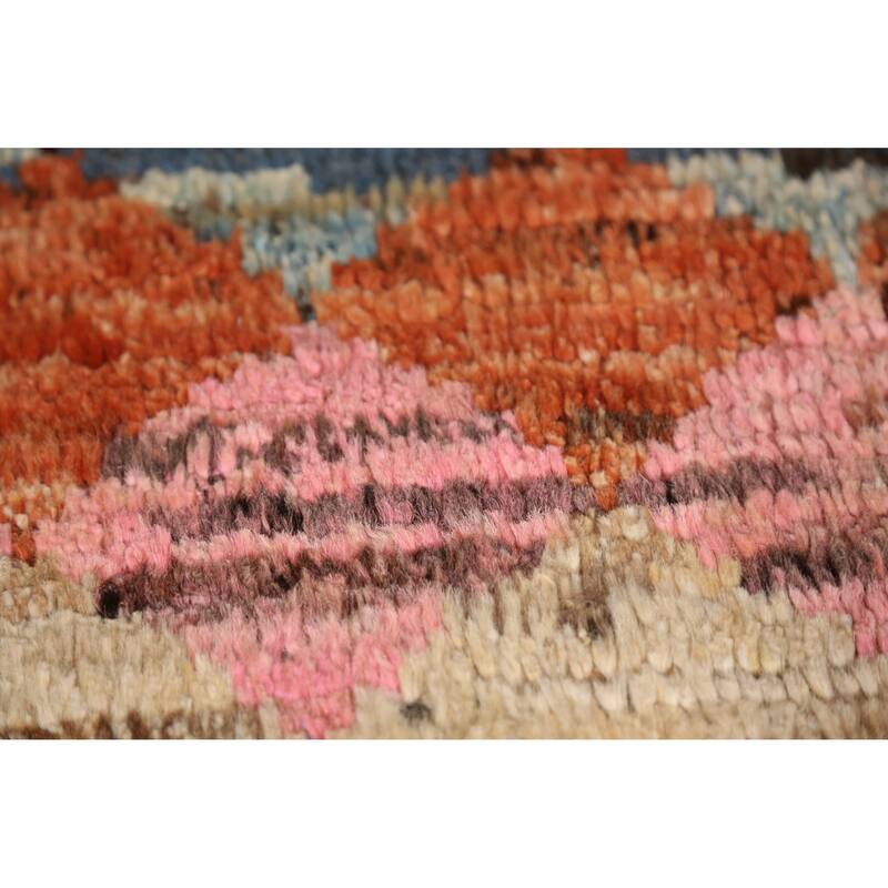 Tribal / Trellis Moroccan Oriental Area Rug Handmade Wool Carpet - 6'7" x 10'4"