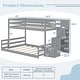preview thumbnail 3 of 8, Gymax Twin Over Full Low Bunk Bed w/ Storage Stairs Full-length