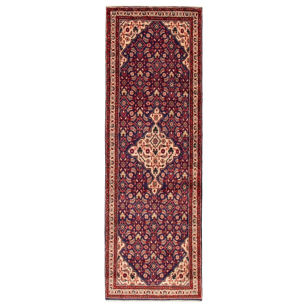 ECARPETGALLERY Hand-knotted Andelz Navy Wool Rug - 5'6 x 10'5