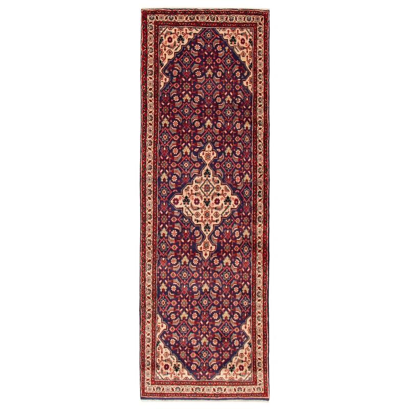 ECARPETGALLERY Hand-knotted Andelz Navy Wool Rug - 5'6 x 10'5 - Navy - 5'6 x 10'5