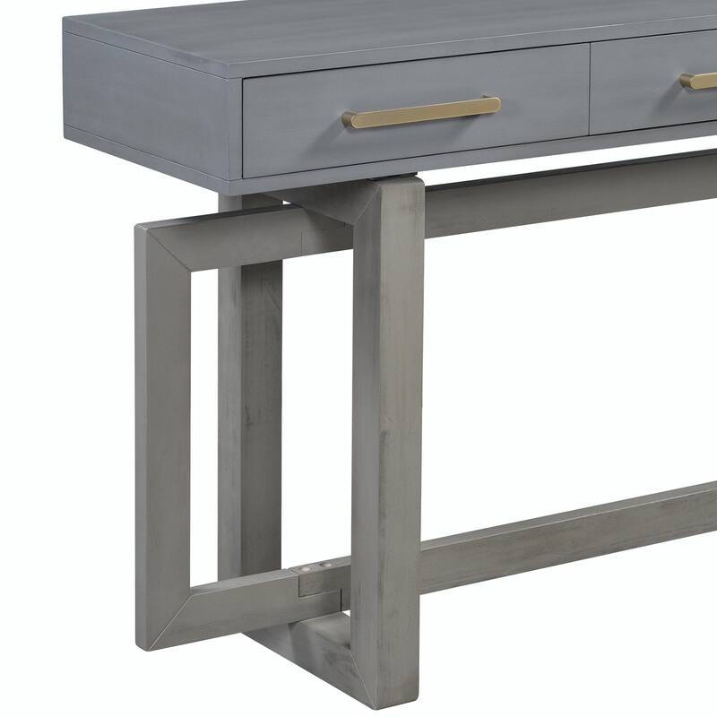 Elegant Extra Long Console Table with Three Drawers