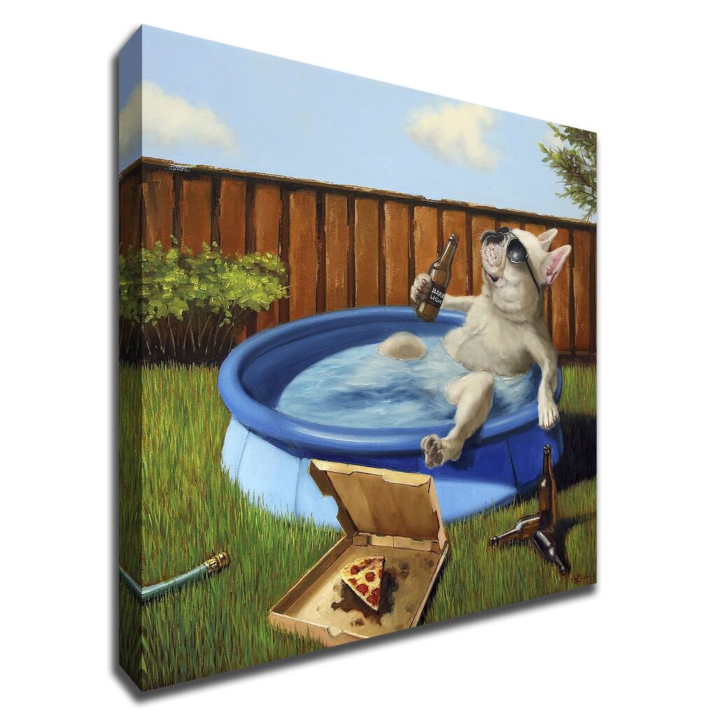 When Human Is Away by Lucia Heffernan With Hand Painted Brushstrokes, Print on Canvas