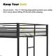 preview thumbnail 7 of 10, Full over Full Metal Bunk Bed with Stable Ladder