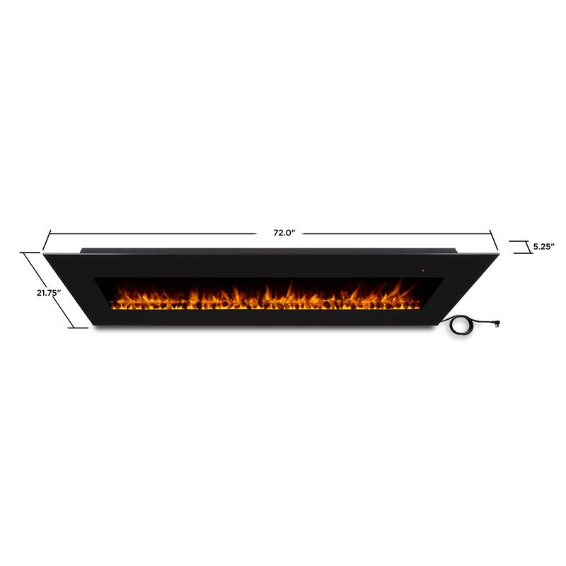 Corretto 72" Electric Wall Fireplace by Real Flame