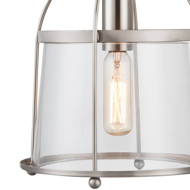 Elk Home Merrick Satin Nickel With Clear Glass 1 Light Vanity Light