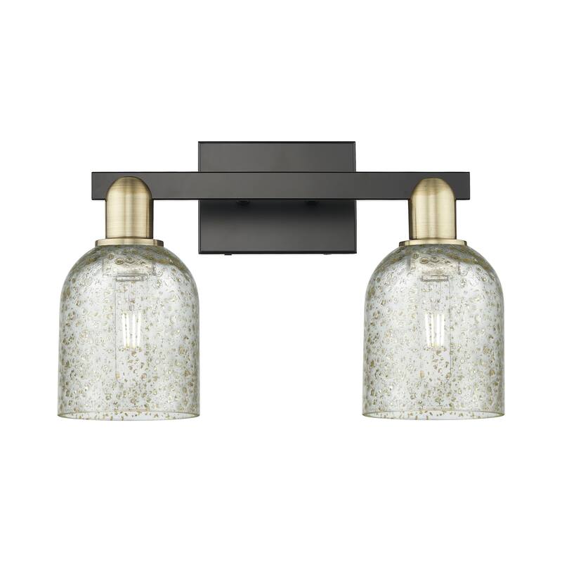 Innovations Lighting Endless Possibilities Arcadia - Caledonia - 2 Light 16" Bath Vanity Light - Black Antique Brass/Mica
