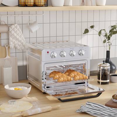 HOMCOM 7-in-1 21 qt. Air Fryer Toaster Oven Combo for 4 Slices of Bread or 9" Pizza