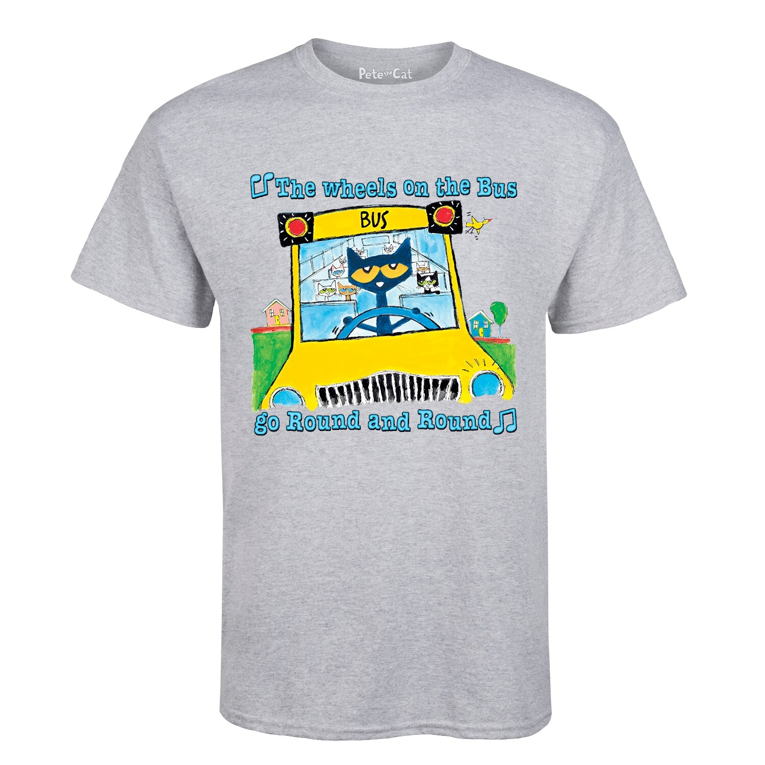 Shop Pete The Cat Wheels On The Bus Multi Adult Short Sleeve Tee