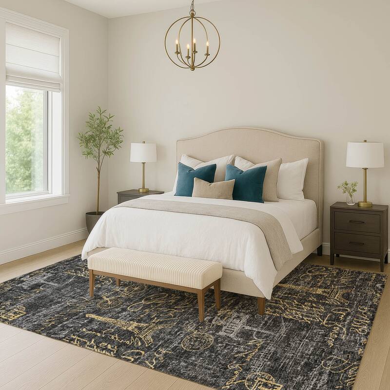 Machine Washable Indoor/ Outdoor Paris Chic Chantille Rug