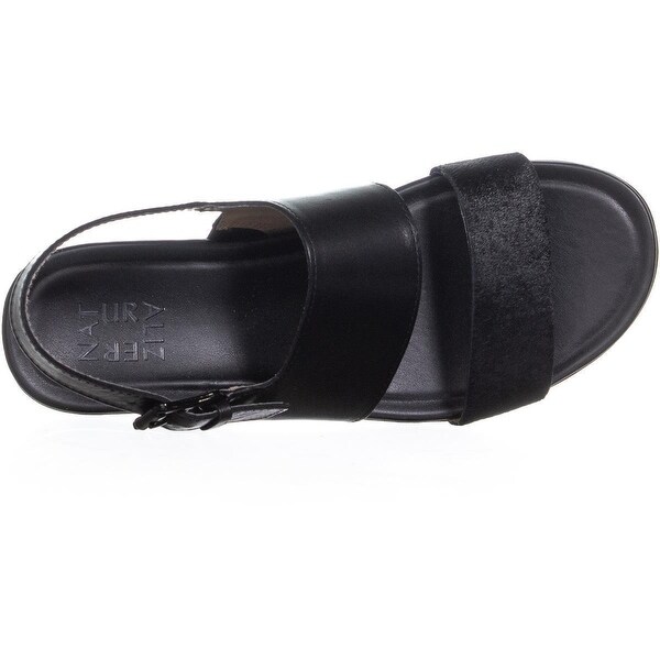 naturalizer black flat sandals