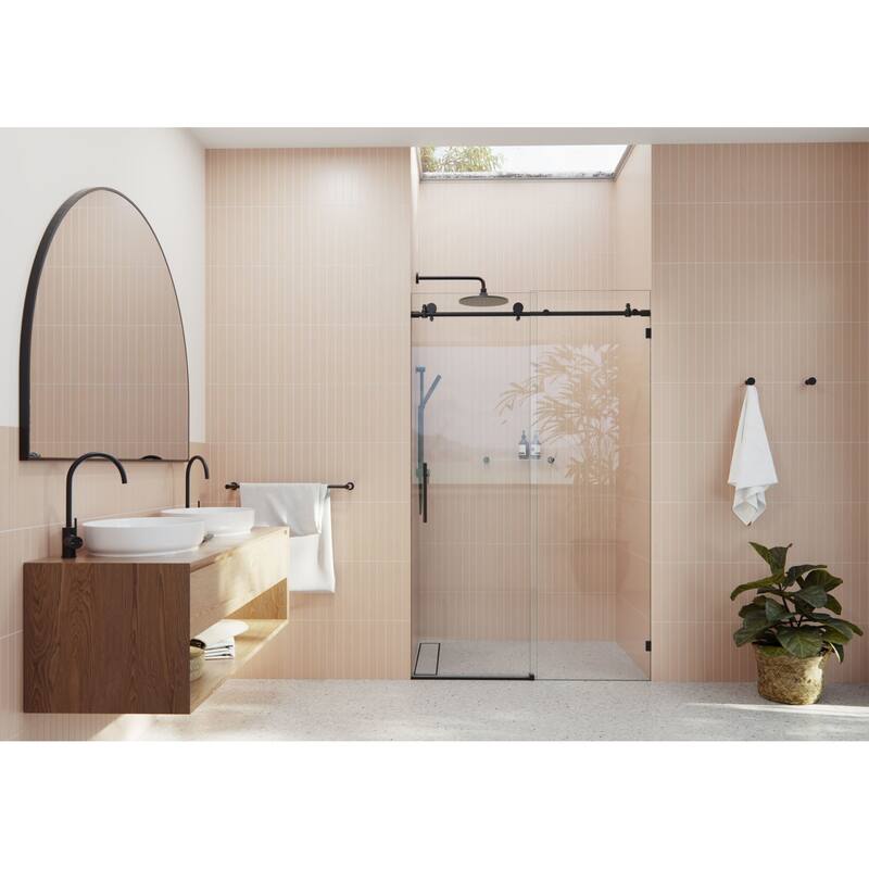 Glass Warehouse GW-SLD-52 Eclipse 78" High x 52" Wide Sliding - Matte Black