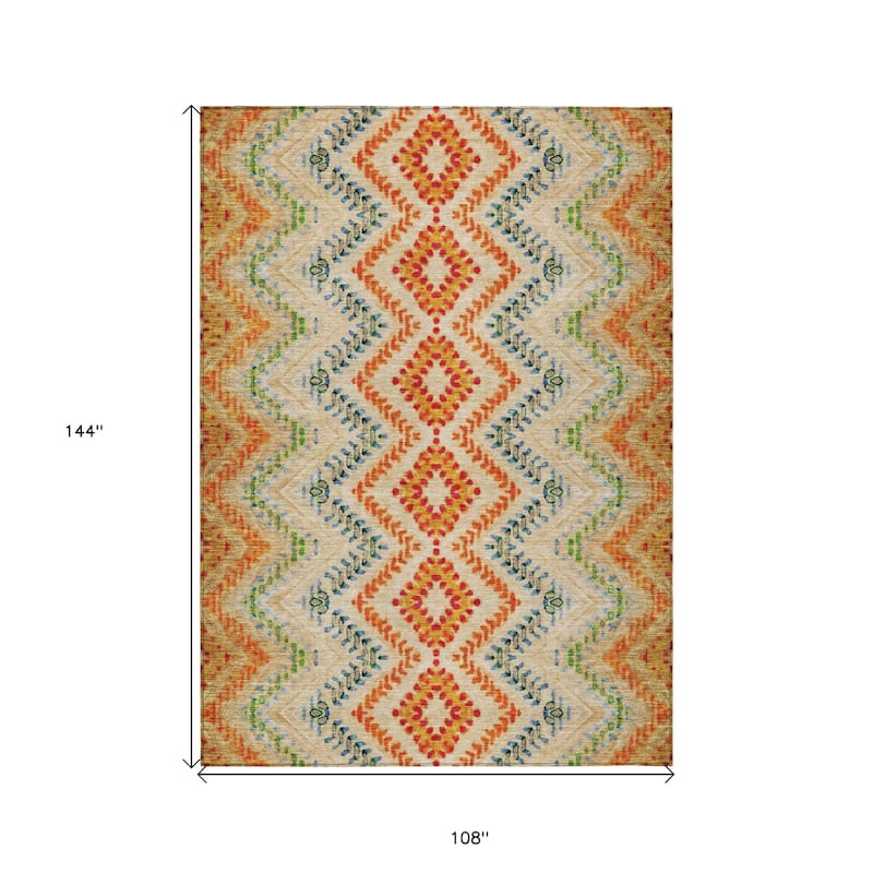 HomeRoots Geometric Transitional Rectangle Outdoor Rug
