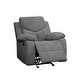 Large Manual Recliner Chair Upholstered Motion Glider Recliner Modern ...