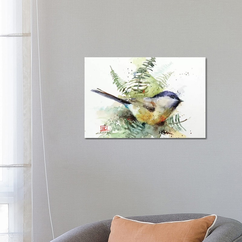 iCanvas "Chickadee & Ferns" by Dean Crouser Canvas Print - 18x26x1.5