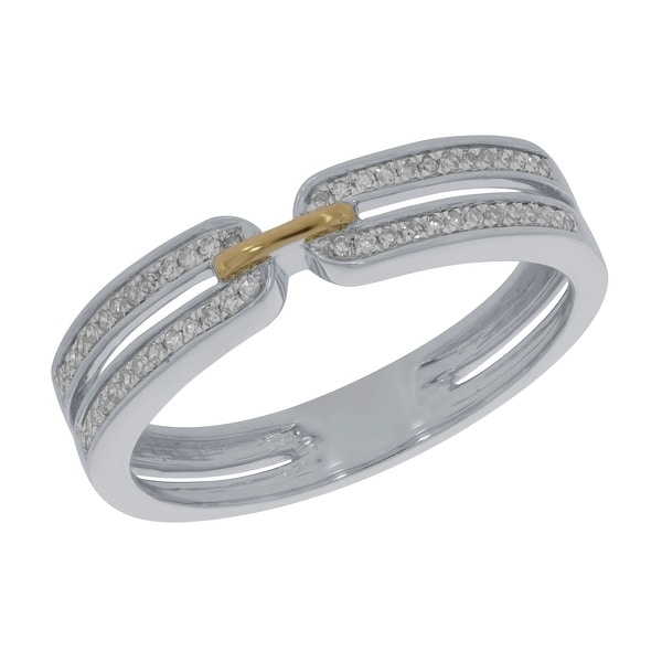 14k Gold Prism Jewel Natural G-H//SI1 Round Diamond Delicate Bypass Ring