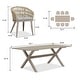 preview thumbnail 11 of 13, PURPLE LEAF PE Rattan Outdoor Patio Furniture Dining Set with All Aluminum Frame