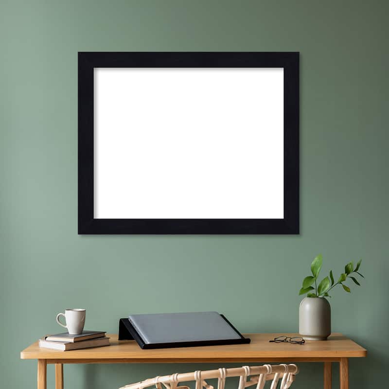Amanti Art Shiplap Navy Framed Dry Erase Magnetic Board