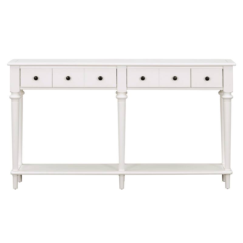 Infinitia 60" Console Table with 4 Drawers and Open Shelf