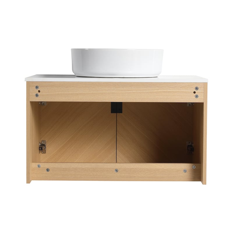 Bathroom Vanity With Sink In 30/36 Inch, Floating Bathroom Vanity With 2 Soft Close Doors