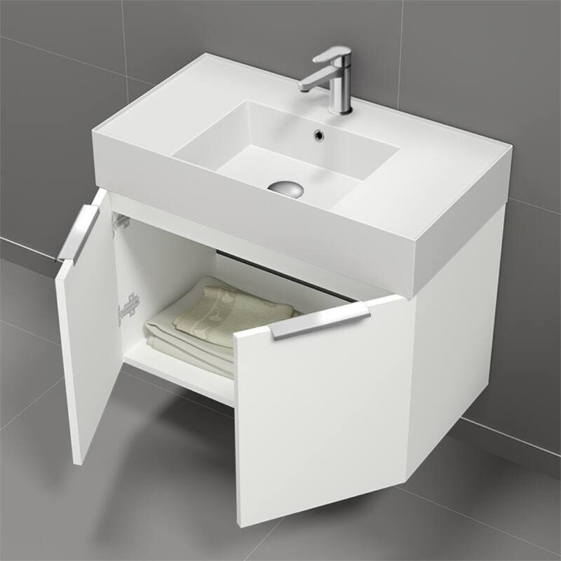 Nameeks Derin-3217-W-C Derin 32" Wall Mounted Single Basin Vanity Set