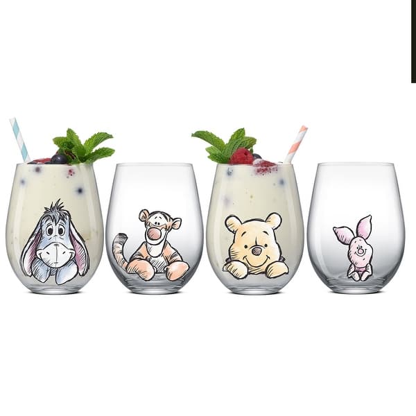 Disney Winnie the Pooh 'Exploring a Classic' Stemless Drinking Glasses - 19  oz - Set of 4 - Bed Bath & Beyond - 42202398