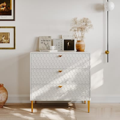 Morden Wood Furniture 3-Drawer Dresser Chest