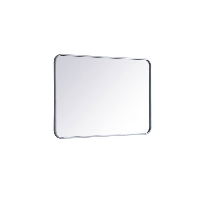 Ezra Soft Corner Metal Rectangular Mirror